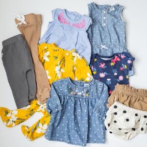 Carters Baby Girl Clothing Bundle Size 6 Months